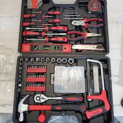 Red tool set, home repair set, brand new