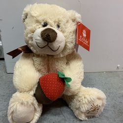 NEW WITH TAGS! - Edible Arrangements Teddy Bear With Chocolate Covered Strawberry 
