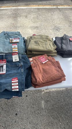 Assorted men’s jeans and shorts