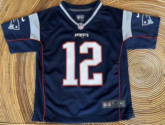 NFL On Field Team Jersey New England Patriots Brady #12 Kids Medium 5/6 MiNT