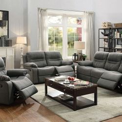 Recliner Sofa and Recliner Loveseat Set 