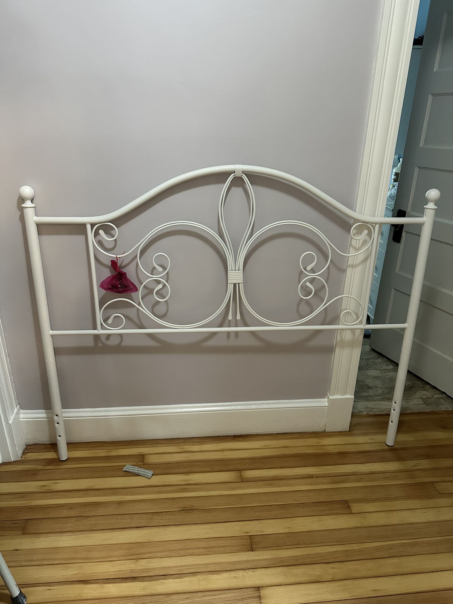 WHITE All Metal QUEEN HEADBOARD