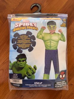 Hulk Muscle Chest Toddler Costume 3T–4T