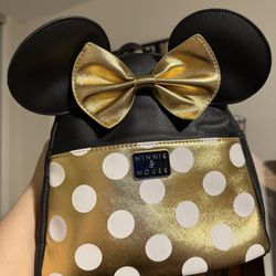 Minnie Mouse Gold Backpack 