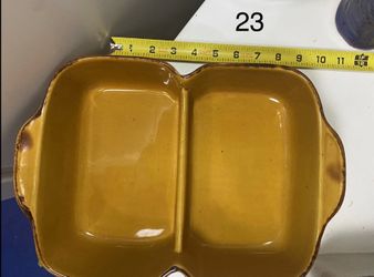 (1) Sabatier Cannes stoneware collection, specifically in the Cannes Gold (also referred to as Mustard) pattern.Item DetailsBrand: Sabatier.Pattern: C