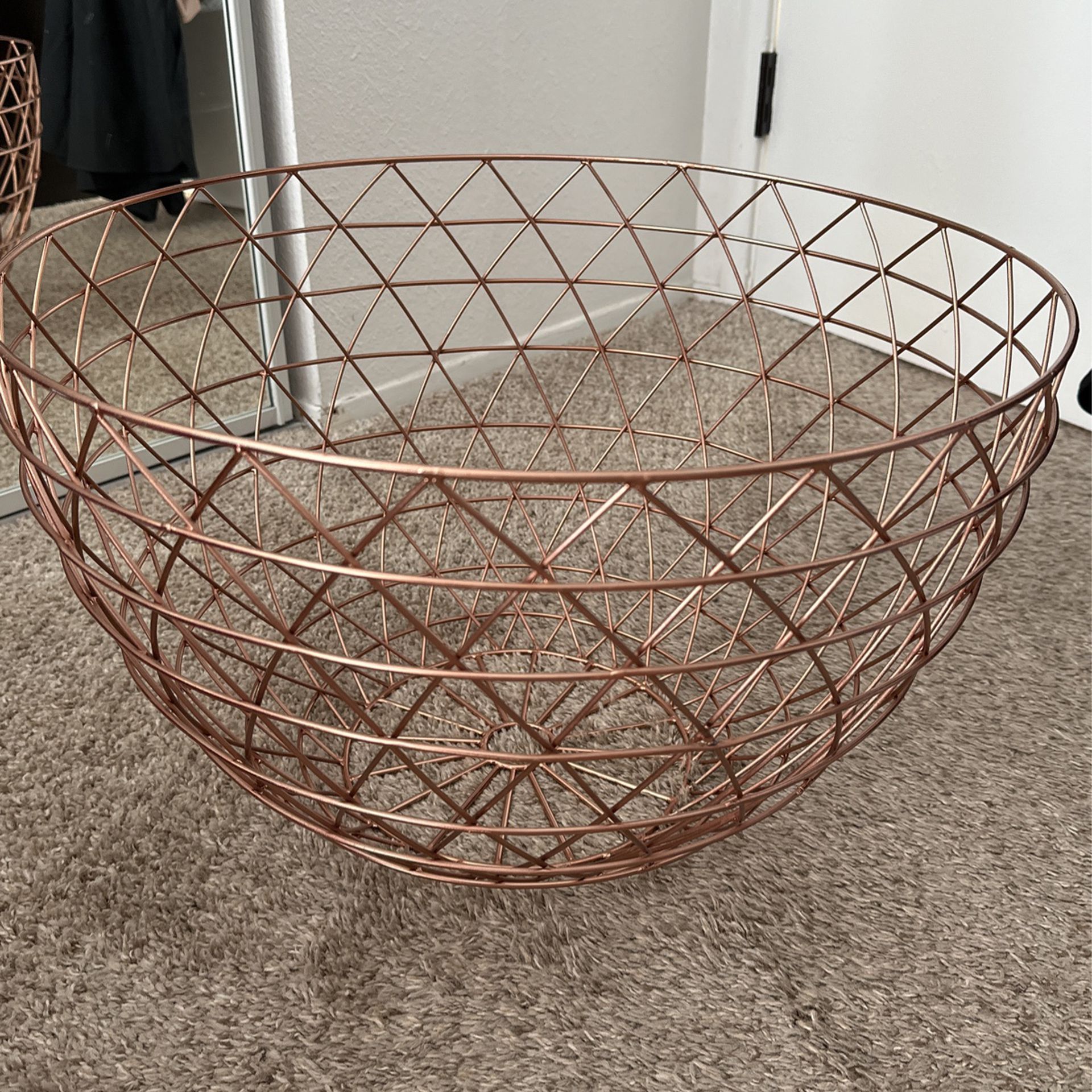 Rose Gold Wire Basket