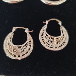 Gold Plated Beautiful Earrings $10 Each 