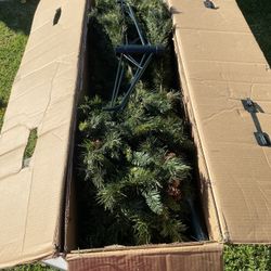 9Ft Slim Yuletide Pine Christmas Tree