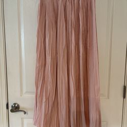 Pink Pleated Skirt