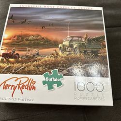 Buffalo Games Patiently Waiting by Terry Redlin 1000 Piece Puzzle Farm Truck
