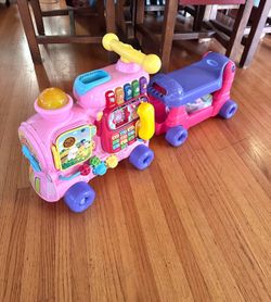 Kids Toy V Tech Alphabet Train Pink
