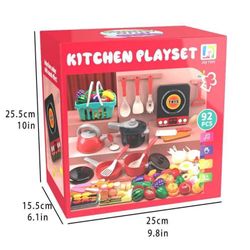 KITCHEN PLAYSET JIQI Toys | Toy Food and Kitchen Utensils |Christmas Gift | Kid Toys | Ages 3+ | New