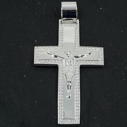 Crucifix Pendant with CZ Stones 