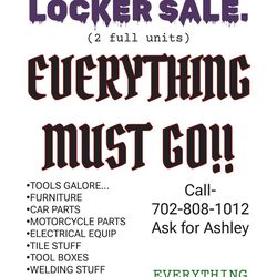 Huge storage sale...EVERYTHING MUST GO...