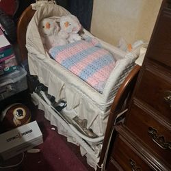 Solid Oak  Bassinette