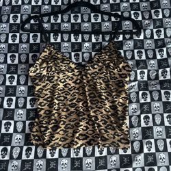 Forever 21 Y2K 90s Leopard Cheetah Print Tank Top Cami Blouse