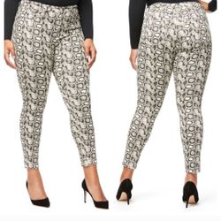 Good American Women's Jeans Good Legs Snake Print High Rise Skinny Pants
