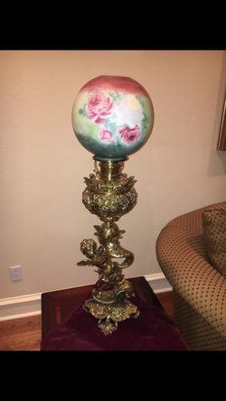 Antique brass lamp- very heavy