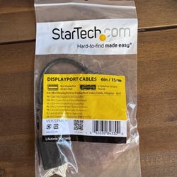StarTech 6-Inch DisplayPort Cable - New
