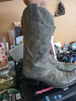 Gray-swirled Nocona Cowboy Boots, Size 8.5 D