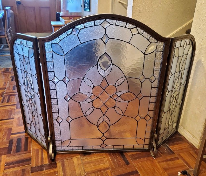 Costco Fireplace Stainglass Screen
