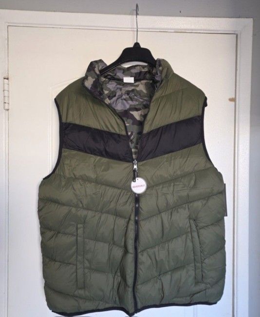 Men's Army Camouflage Green XL Vest Chaleco