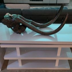 Woolly Mammoth Dinosaur Skull with Tusks (Large Replica-Metal)  *****