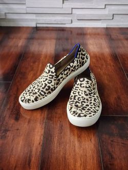 Rothy’s Leopard Print Slip-On Sneakers Size 8