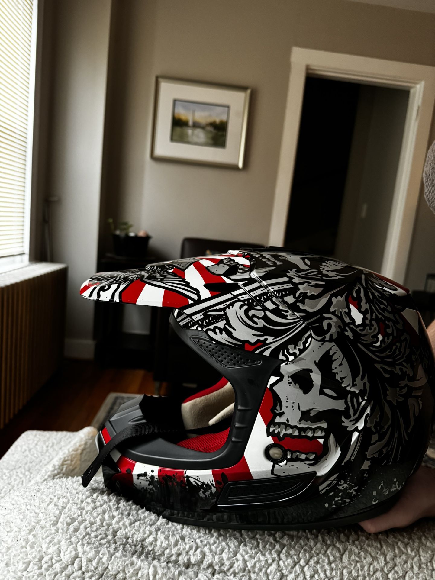 HJC Skull Dirtbike Helmet