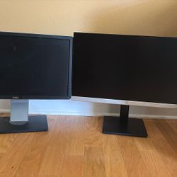 🖥️🖥️ TWO MONITORS - HP 24” & Dell 22” 