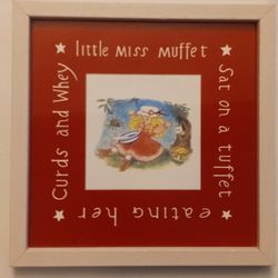 Little Miss Muffet Framed Image 