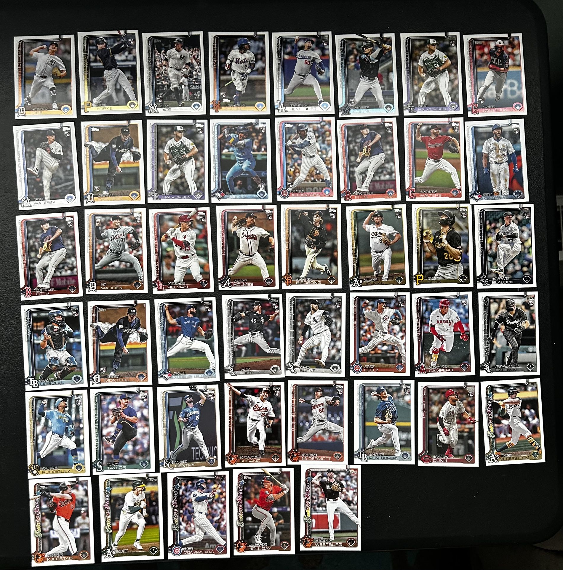 MLB 2025 Rookie Card Lot and 23 Topps Stars of MLB