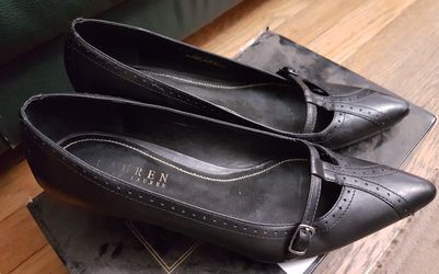 Ralph Lauren Bridget Leather Kitten Heel Size 6.5