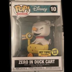 Zero In Duck Cart Glow Hot Topic Exclusive Funko Pop Disney Train 