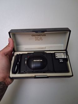 Vintage 1979 Olympus XA with A11 flash