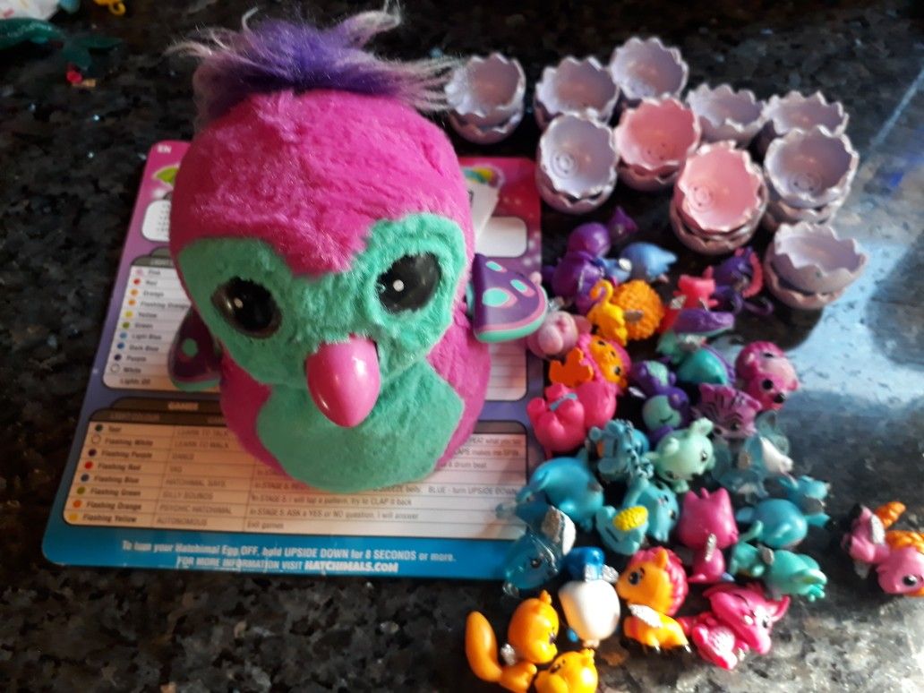 Hatchimals kids toys Penguala and lots of minis