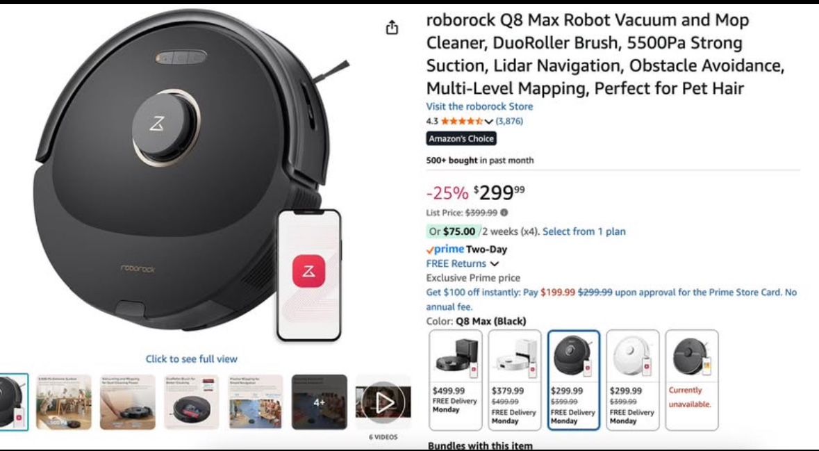 Roborock Q8 Max Unopened