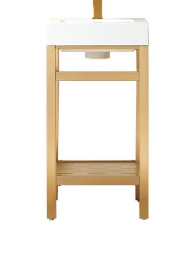 Miseno Ablitas 18" Free Standing Single Basin Vanity Set with Cabinet and Stone Composite Vanity Top