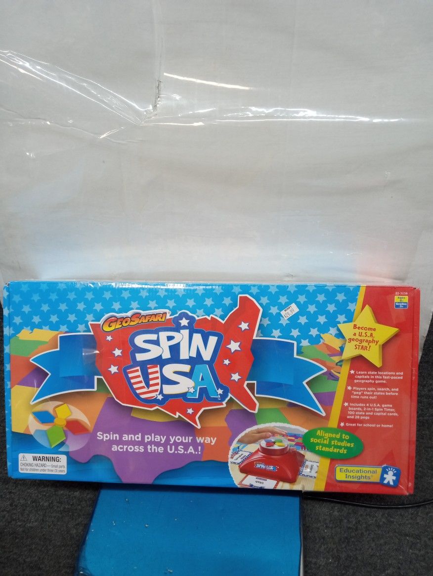 Geo safari sping USA spin and play your way across the USA educational game