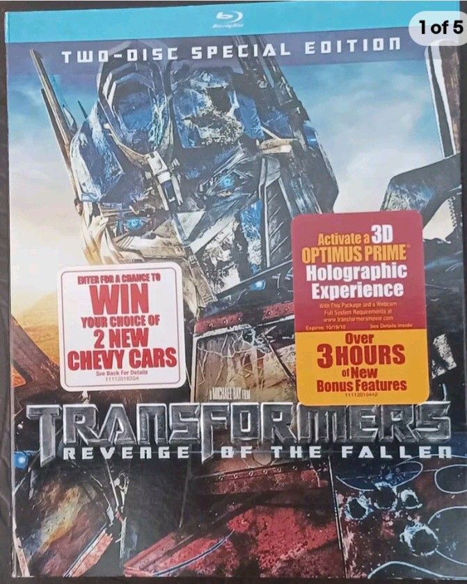 Transformers: Revenge of the Fallen (2-Disc Blu-ray, 2009) Like New w/ Slip !
