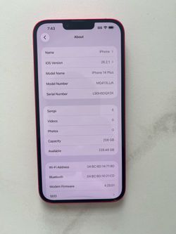 iPhone 14 Plus Red unlocked