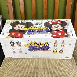 Micky Family Together Plush Keychain