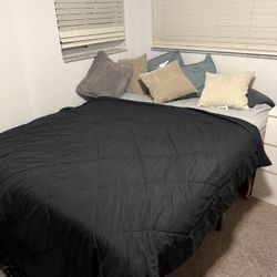 Queen Mattress and Queen Metal Platform Bed Frame