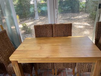 Solid wood table and 6 chairs