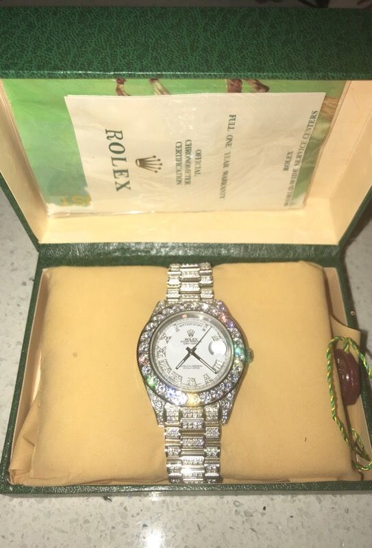 Rolex 41MM w/ Lab Made Diamonds Pave Bust Down