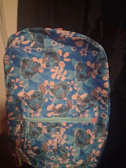 Flowered stitch backpack