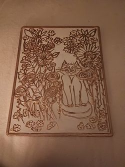 Cat In The Garden Painting