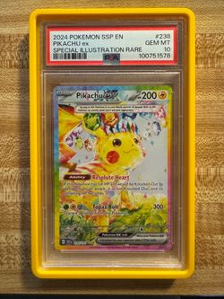 2024 POKEMON SSP EN-SURGING SPARKS SPECIAL ILLUSTRATION RARE PIKACHU EX PSA 10