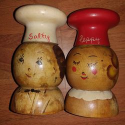 Salty and Peppy Vintage Shakers