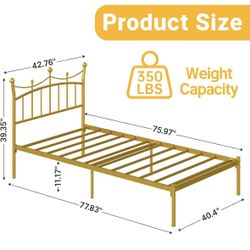 Purple - Twin Princess Bed Frame